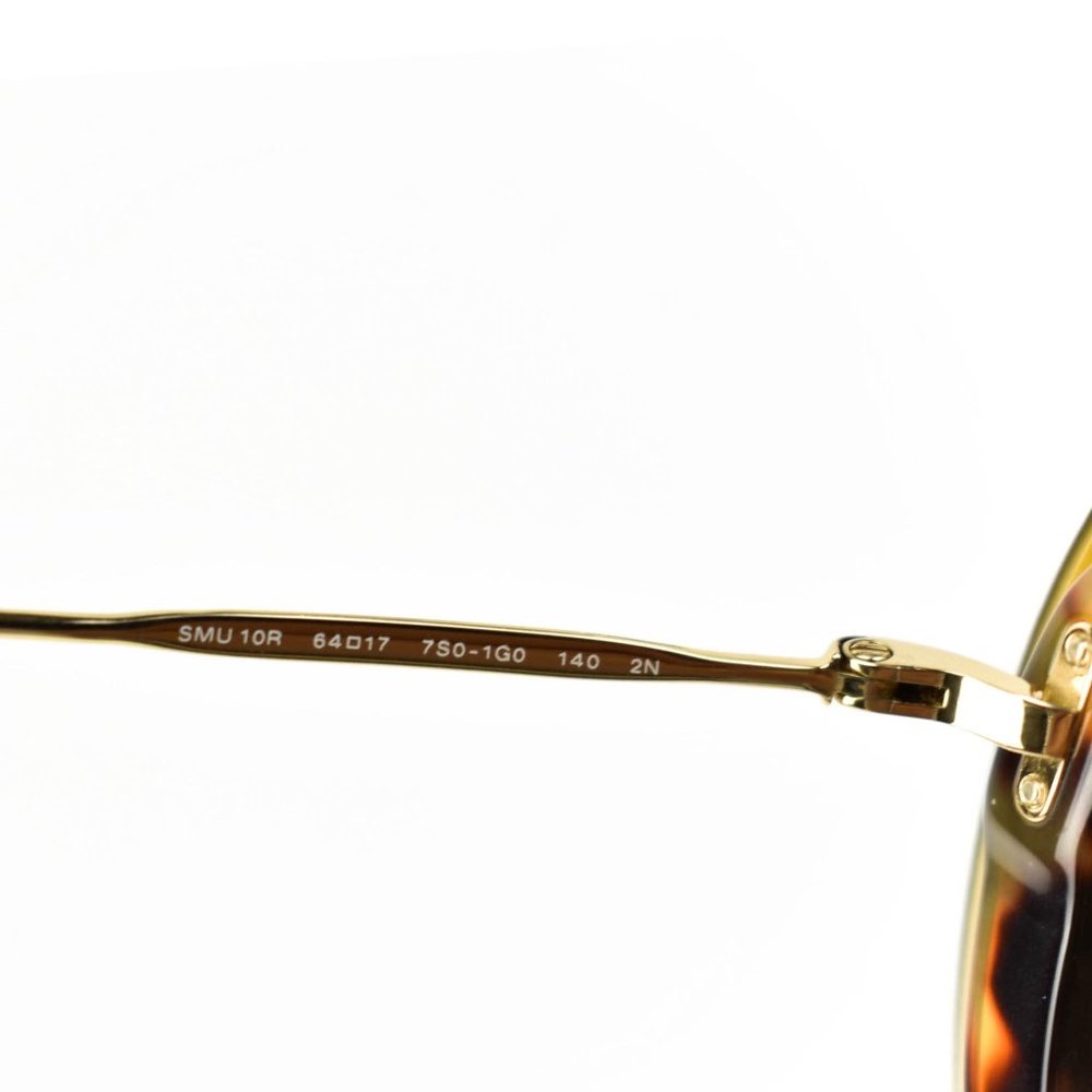 MIU MIU "Reveal": Gold, Metal & Tortoise Brown "Runway" Sunglasses (o) - Picture 11 of 12